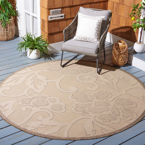 Safavieh Cy2726 Power Loomed 85.4% Polypropylene/10.4% Polyester/4.2% Latex Outdoor Rug CY2726-3001-4