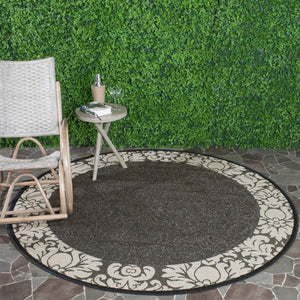 Safavieh Cy2727 Power Loomed 85.4% Polypropylene/10.4% Polyester/4.2% Latex Outdoor Rug CY2727-3908-4