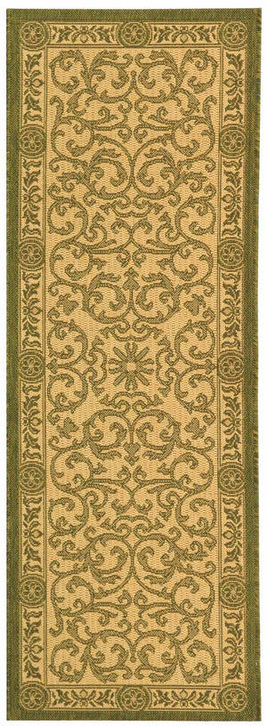 Safavieh Cy2829 Power Loomed 85.4% Polypropylene/10.4% Polyester/4.2% Latex Outdoor Rug CY2829-1E01-27