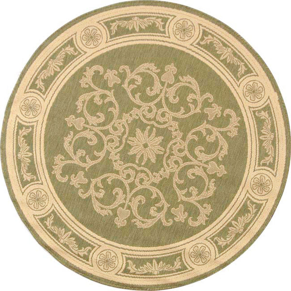 Safavieh Cy2914 Power Loomed 85.4% Polypropylene/10.4% Polyester/4.2% Latex Outdoor Rug CY2914-1E06-5R