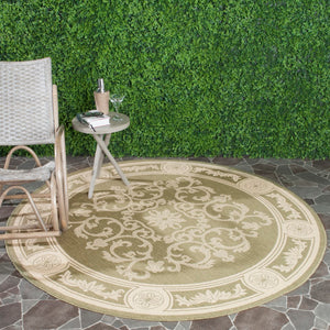 Safavieh Cy2914 Power Loomed 85.4% Polypropylene/10.4% Polyester/4.2% Latex Outdoor Rug CY2914-1E06-4