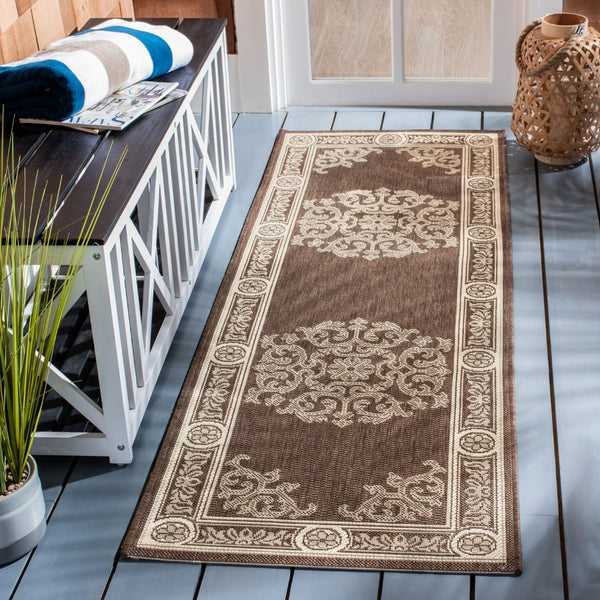 Safavieh Cy2914 Power Loomed 85.4% Polypropylene/10.4% Polyester/4.2% Latex Outdoor Rug CY2914-3409-4