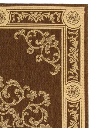 Safavieh Cy2914 Power Loomed 85.4% Polypropylene/10.4% Polyester/4.2% Latex Outdoor Rug CY2914-3409-4