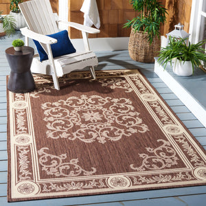 Safavieh Cy2914 Power Loomed 85.4% Polypropylene/10.4% Polyester/4.2% Latex Outdoor Rug CY2914-3409-4