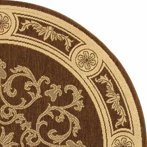 Safavieh Cy2914 Power Loomed 85.4% Polypropylene/10.4% Polyester/4.2% Latex Outdoor Rug CY2914-3409-5R