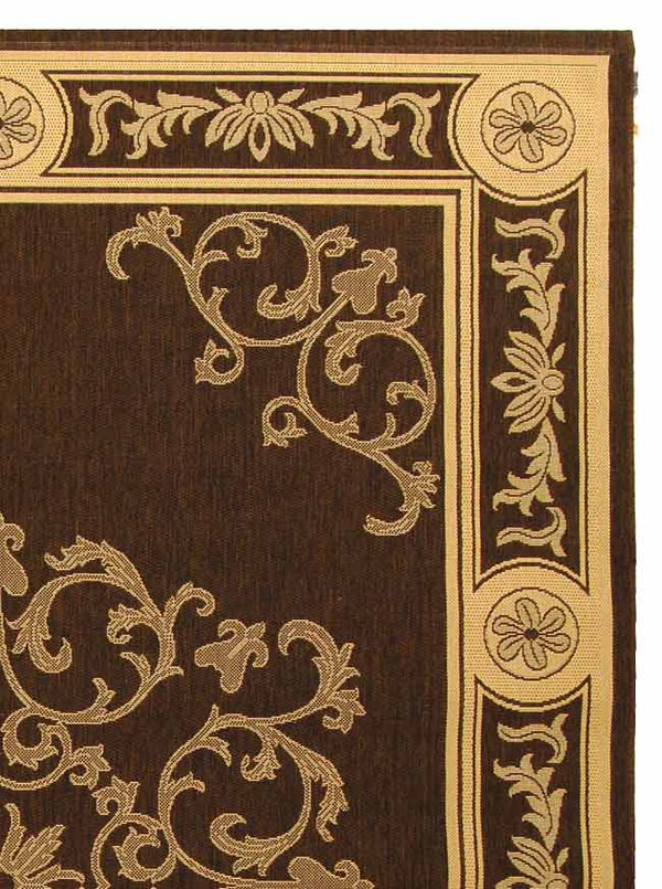 Safavieh Cy2914 Power Loomed 85.4% Polypropylene/10.4% Polyester/4.2% Latex Outdoor Rug CY2914-3409-4