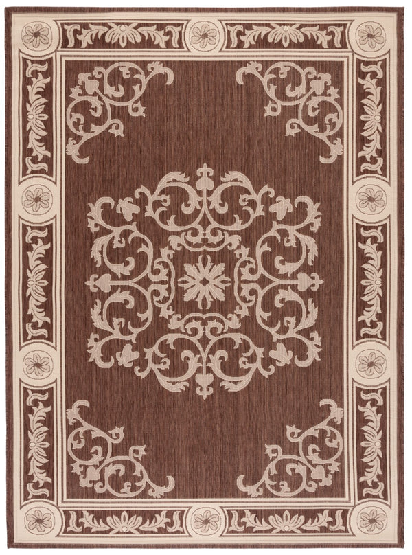 Safavieh Cy2914 Power Loomed 85.4% Polypropylene/10.4% Polyester/4.2% Latex Outdoor Rug CY2914-3409-4