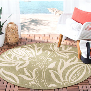 Safavieh Cy2961 Power Loomed 85.4% Polypropylene/10.4% Polyester/4.2% Latex Outdoor Rug CY2961-1E06-5R