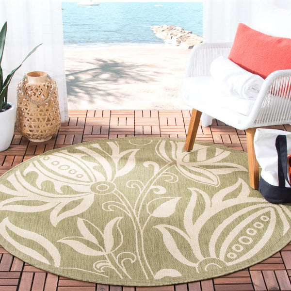 Safavieh Cy2961 Power Loomed 85.4% Polypropylene/10.4% Polyester/4.2% Latex Outdoor Rug CY2961-1E06-5R