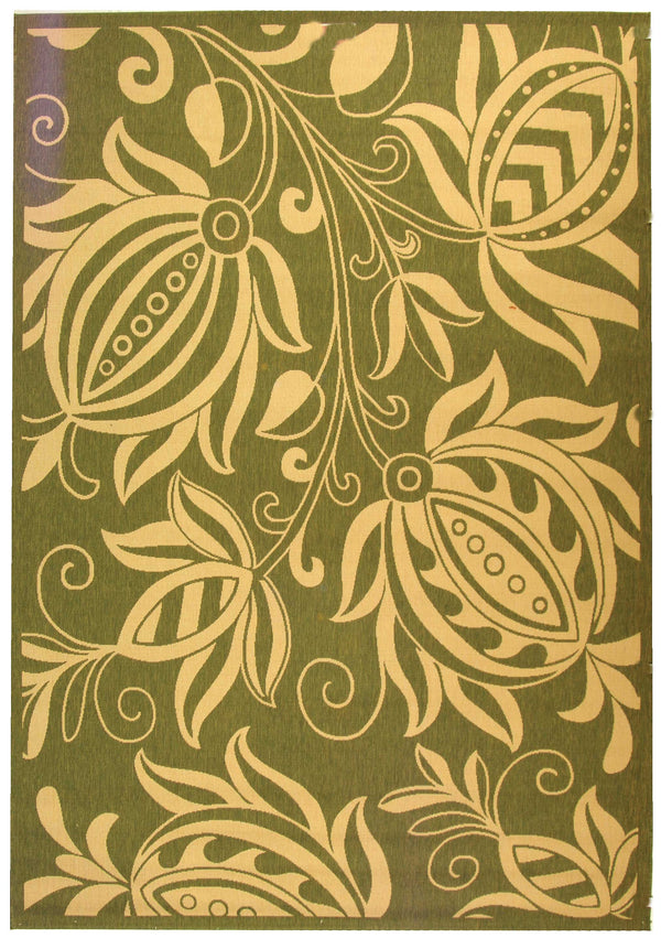 Safavieh Cy2961 Power Loomed 85.4% Polypropylene/10.4% Polyester/4.2% Latex Outdoor Rug CY2961-1E06-3