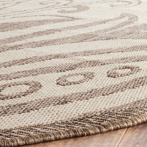 Safavieh Cy2961 Power Loomed 85.4% Polypropylene/10.4% Polyester/4.2% Latex Outdoor Rug CY2961-3001-5R