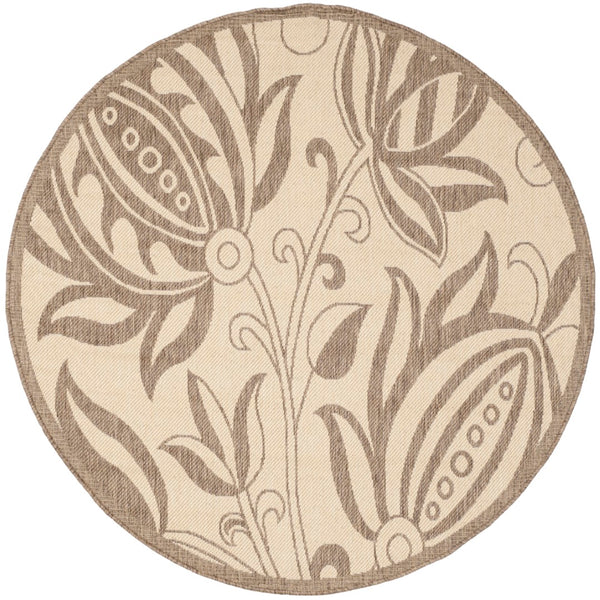 Safavieh Cy2961 Power Loomed 85.4% Polypropylene/10.4% Polyester/4.2% Latex Outdoor Rug CY2961-3001-5R