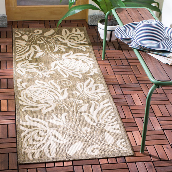 Safavieh Cy2961 Power Loomed 85.4% Polypropylene/10.4% Polyester/4.2% Latex Outdoor Rug CY2961-3009-4