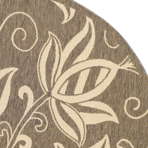 Safavieh Cy2961 Power Loomed 85.4% Polypropylene/10.4% Polyester/4.2% Latex Outdoor Rug CY2961-3009-5R