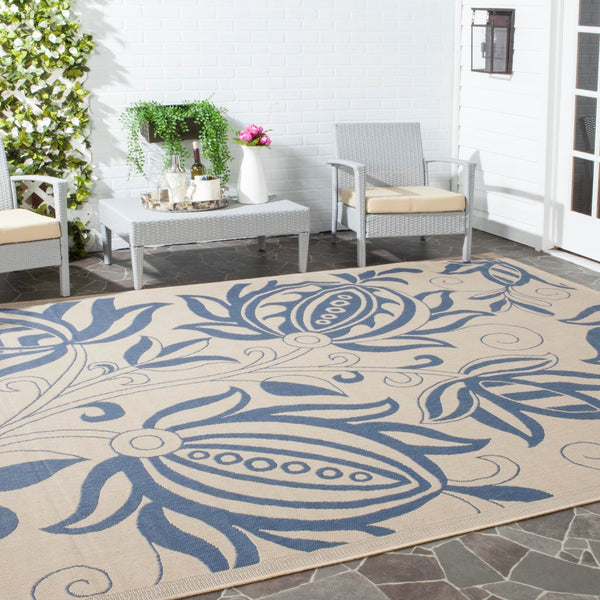 Safavieh Cy2961 Power Loomed 85.4% Polypropylene/10.4% Polyester/4.2% Latex Outdoor Rug CY2961-3101-4