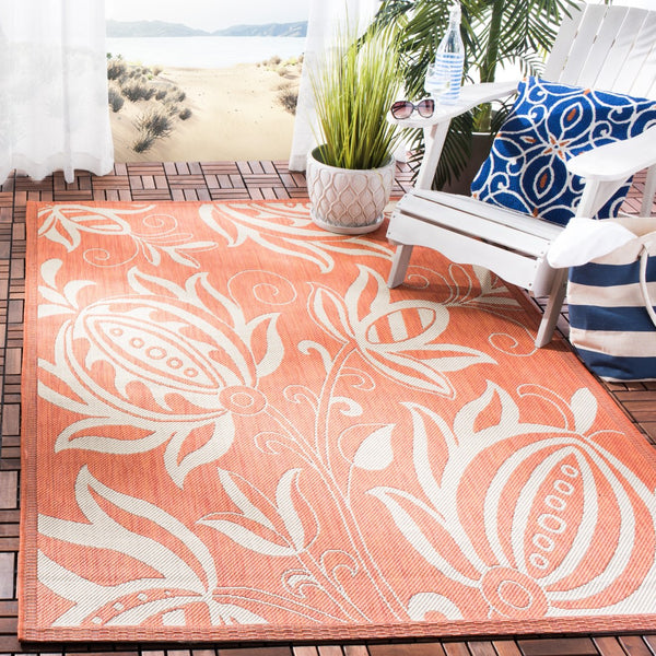 Safavieh Cy2961 Power Loomed 85.4% Polypropylene/10.4% Polyester/4.2% Latex Outdoor Rug CY2961-3202-210
