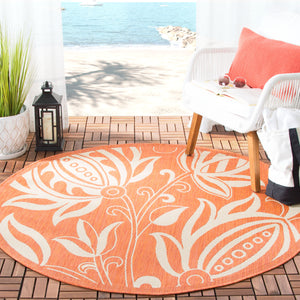 Safavieh Cy2961 Power Loomed 85.4% Polypropylene/10.4% Polyester/4.2% Latex Outdoor Rug CY2961-3202-5R