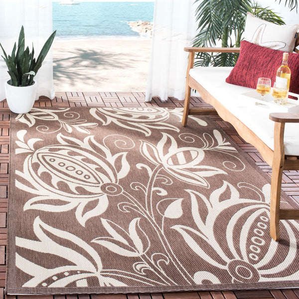 Safavieh Cy2961 Power Loomed 85.4% Polypropylene/10.4% Polyester/4.2% Latex Outdoor Rug CY2961-3409-214