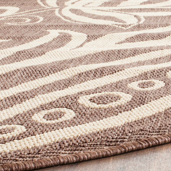 Safavieh Cy2961 Power Loomed 85.4% Polypropylene/10.4% Polyester/4.2% Latex Outdoor Rug CY2961-3409-5R