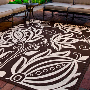 Safavieh Cy2961 Power Loomed 85.4% Polypropylene/10.4% Polyester/4.2% Latex Outdoor Rug CY2961-3409-214