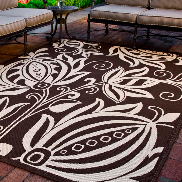 Safavieh Cy2961 Power Loomed 85.4% Polypropylene/10.4% Polyester/4.2% Latex Outdoor Rug CY2961-3409-214