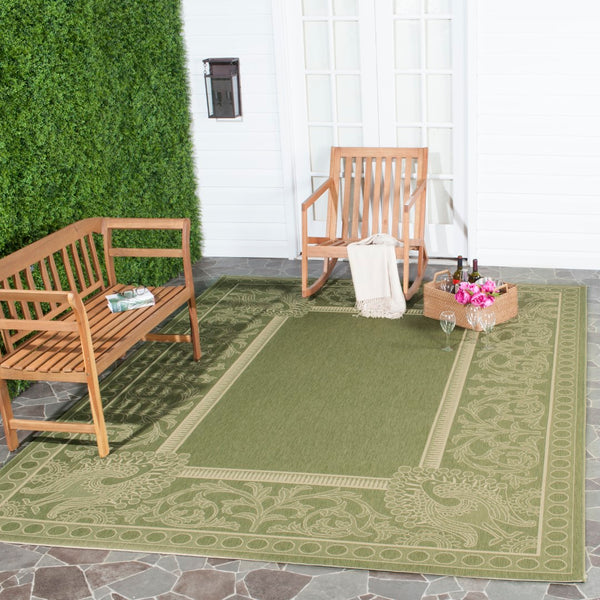 Safavieh Cy2965 Power Loomed 85.4% Polypropylene/10.4% Polyester/4.2% Latex Outdoor Rug CY2965-1E06-3