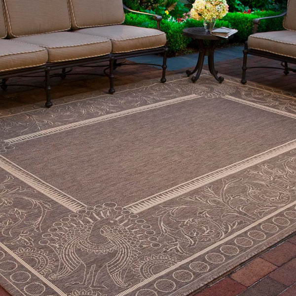 Safavieh Cy2965 Power Loomed 85.4% Polypropylene/10.4% Polyester/4.2% Latex Outdoor Rug CY2965-3009-3
