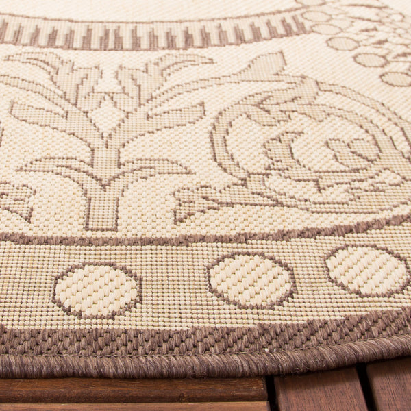 Safavieh Cy2965 Power Loomed 85.4% Polypropylene/10.4% Polyester/4.2% Latex Outdoor Rug CY2965-3401-5R