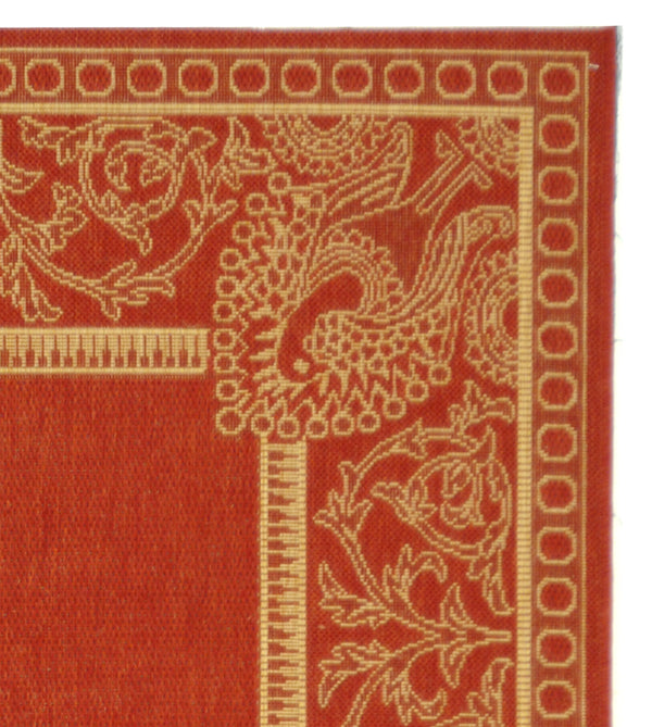 Safavieh Cy2965 Power Loomed 85.4% Polypropylene/10.4% Polyester/4.2% Latex Outdoor Rug CY2965-3707-4