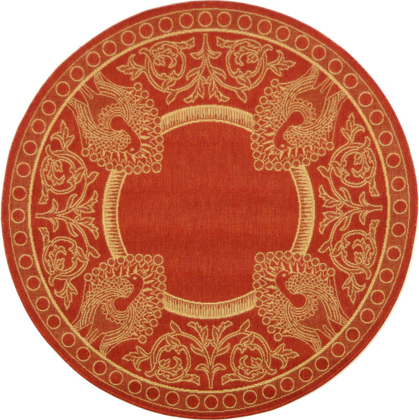 Safavieh Cy2965 Power Loomed 85.4% Polypropylene/10.4% Polyester/4.2% Latex Outdoor Rug CY2965-3707-5R