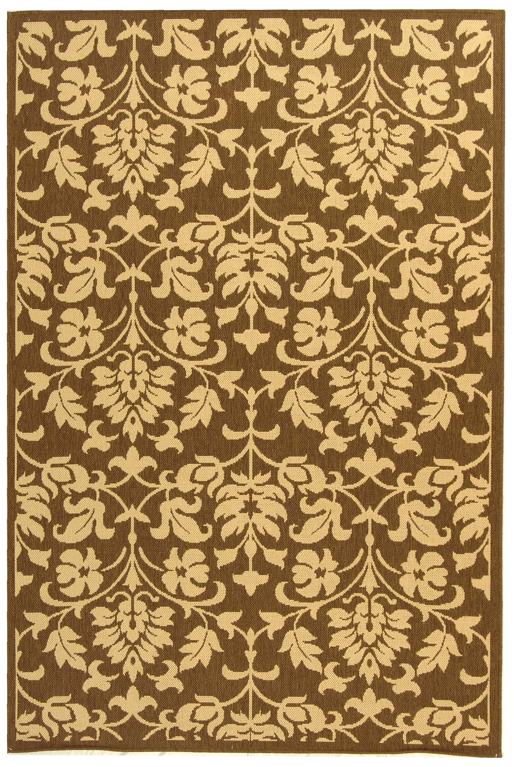 Safavieh Cy3031 Power Loomed 85.4% Polypropylene/10.4% Polyester/4.2% Latex Outdoor Rug CY3031-3101-5