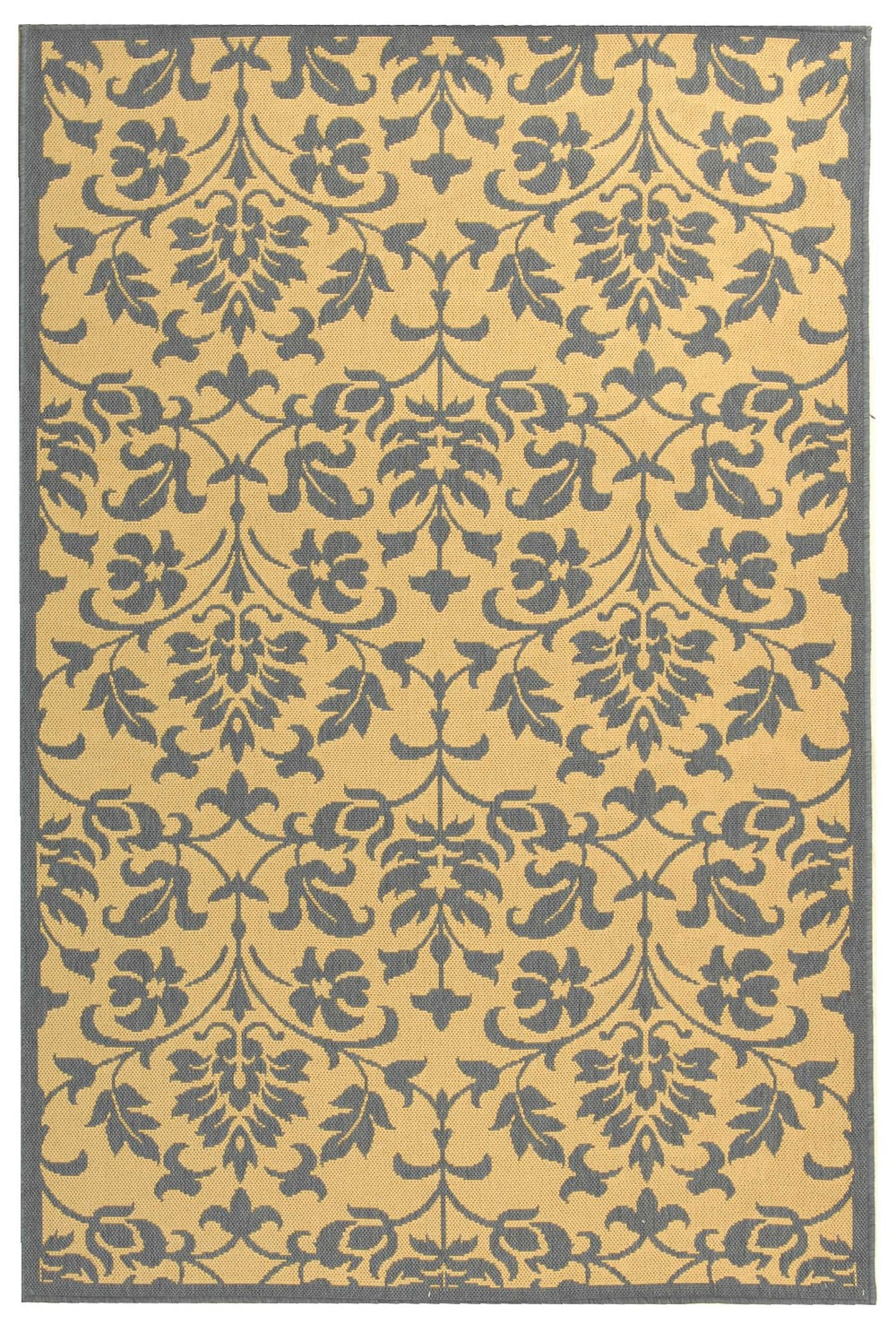Safavieh Cy3031 Power Loomed 85.4% Polypropylene/10.4% Polyester/4.2% Latex Outdoor Rug CY3031-3101-5
