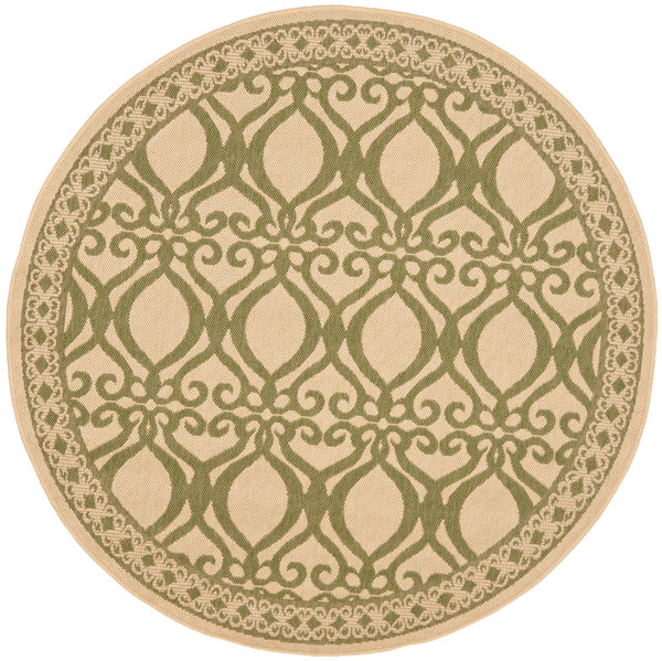 Safavieh Cy3040 Power Loomed 85.4% Polypropylene/10.4% Polyester/4.2% Latex Outdoor Rug CY3040-1E01-5R