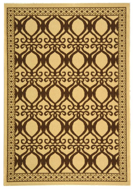 Safavieh Cy3040 Power Loomed 85.4% Polypropylene/10.4% Polyester/4.2% Latex Outdoor Rug CY3040-3001-4