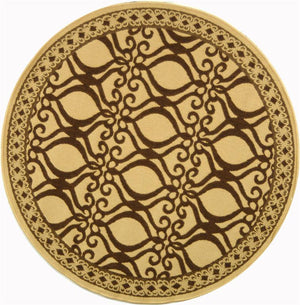 Safavieh Cy3040 Power Loomed 85.4% Polypropylene/10.4% Polyester/4.2% Latex Outdoor Rug CY3040-3001-5R