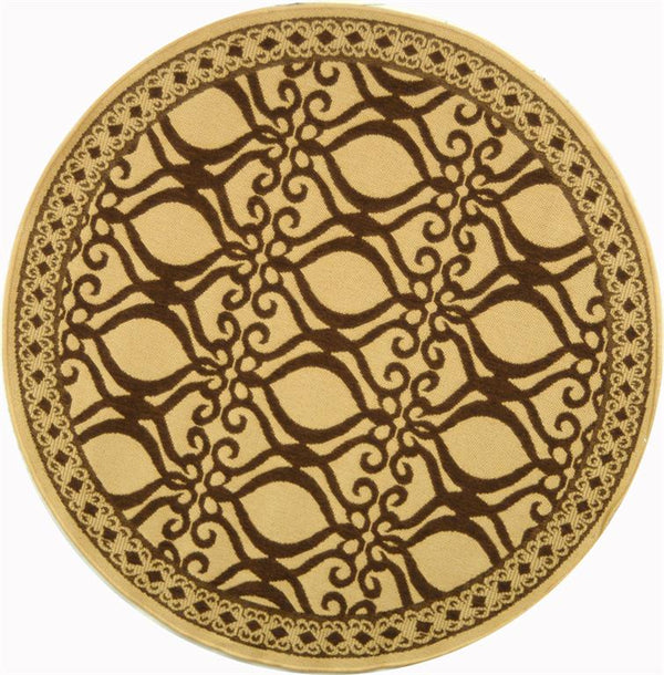 Safavieh Cy3040 Power Loomed 85.4% Polypropylene/10.4% Polyester/4.2% Latex Outdoor Rug CY3040-3001-5R