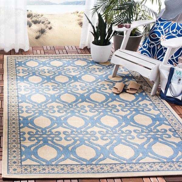 Safavieh Cy3040 Power Loomed 85.4% Polypropylene/10.4% Polyester/4.2% Latex Outdoor Rug CY3040-3101-3
