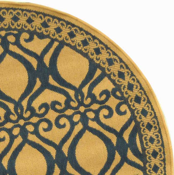 Safavieh Cy3040 Power Loomed 85.4% Polypropylene/10.4% Polyester/4.2% Latex Outdoor Rug CY3040-3101-5R