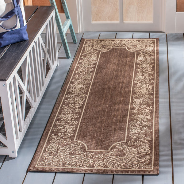 Safavieh Cy3305 Power Loomed 85.4% Polypropylene/10.4% Polyester/4.2% Latex Outdoor Rug CY3305-3409-5R