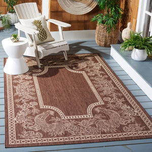 Safavieh Cy3305 Power Loomed 85.4% Polypropylene/10.4% Polyester/4.2% Latex Outdoor Rug CY3305-3409-5R