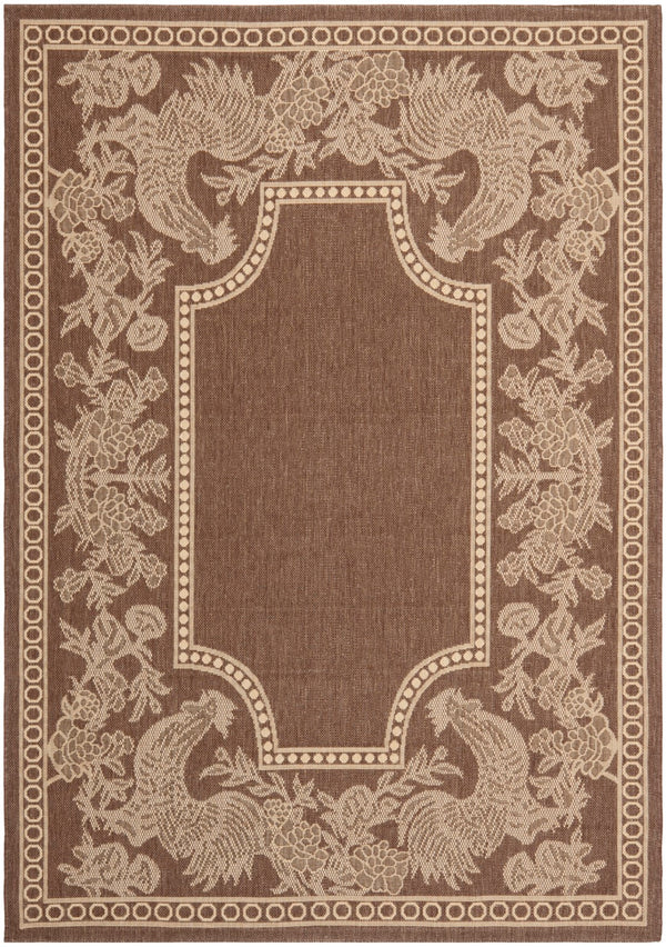 Safavieh Cy3305 Power Loomed 85.4% Polypropylene/10.4% Polyester/4.2% Latex Outdoor Rug CY3305-3409-5R