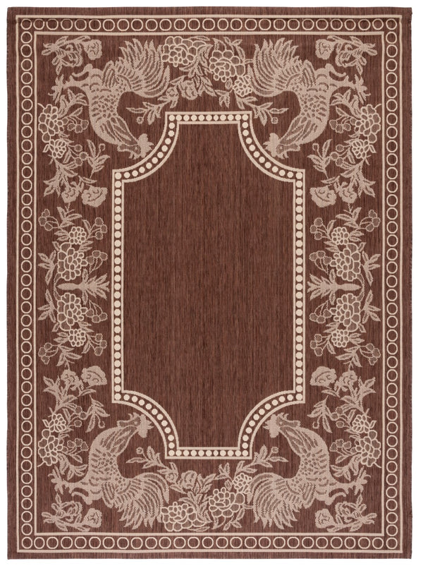 Safavieh Cy3305 Power Loomed 85.4% Polypropylene/10.4% Polyester/4.2% Latex Outdoor Rug CY3305-3409-5R