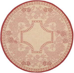 Safavieh Cy3305 Power Loomed 85.4% Polypropylene/10.4% Polyester/4.2% Latex Outdoor Rug CY3305-3701-5R