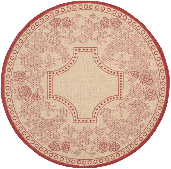 Safavieh Cy3305 Power Loomed 85.4% Polypropylene/10.4% Polyester/4.2% Latex Outdoor Rug CY3305-3701-5R