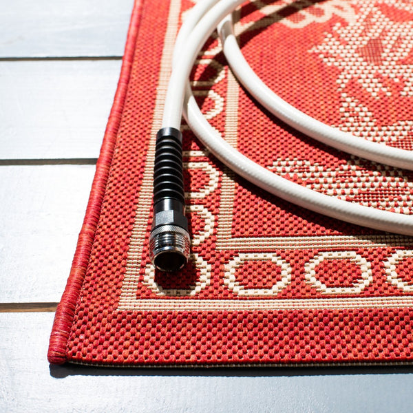 Safavieh Cy3305 Power Loomed 85.4% Polypropylene/10.4% Polyester/4.2% Latex Outdoor Rug CY3305-3707-5R