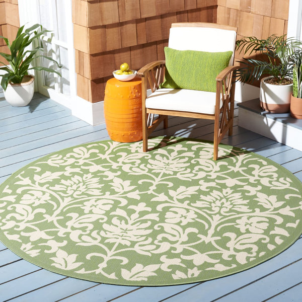 Safavieh Cy3416 Power Loomed 85.4% Polypropylene/10.4% Polyester/4.2% Latex Outdoor Rug CY3416-1E06-4