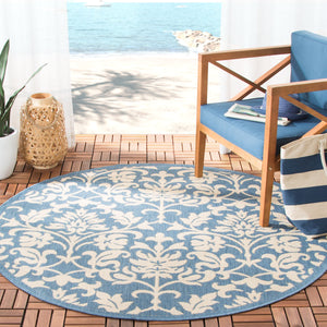 Safavieh Cy3416 Power Loomed 85.4% Polypropylene/10.4% Polyester/4.2% Latex Outdoor Rug CY3416-3103-5R
