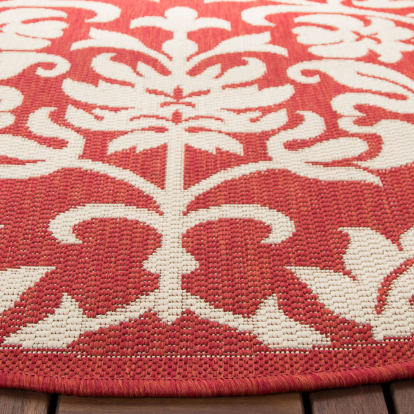 Safavieh Cy3416 Power Loomed 85.4% Polypropylene/10.4% Polyester/4.2% Latex Outdoor Rug CY3416-3707-5R