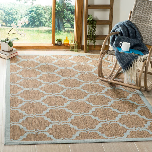 Safavieh Florenteen Tile Power Loomed 85.4% Polypropylene/10.4% Polyester/4.2% Latex Outdoor Rug CY6009-337-4