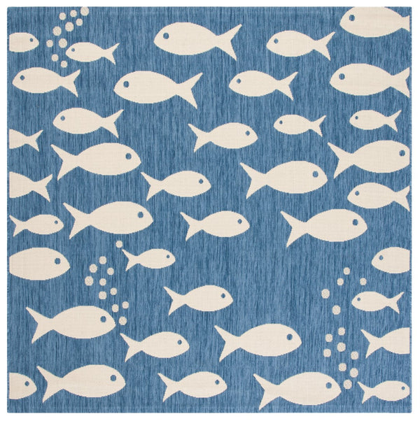 Safavieh Courtyard 6012 PowerLoomed 85.4% Polypropylene/10.4% Polyester/4.2% Latex Indoor/Outdoor Rug CY6012-233-8SQ